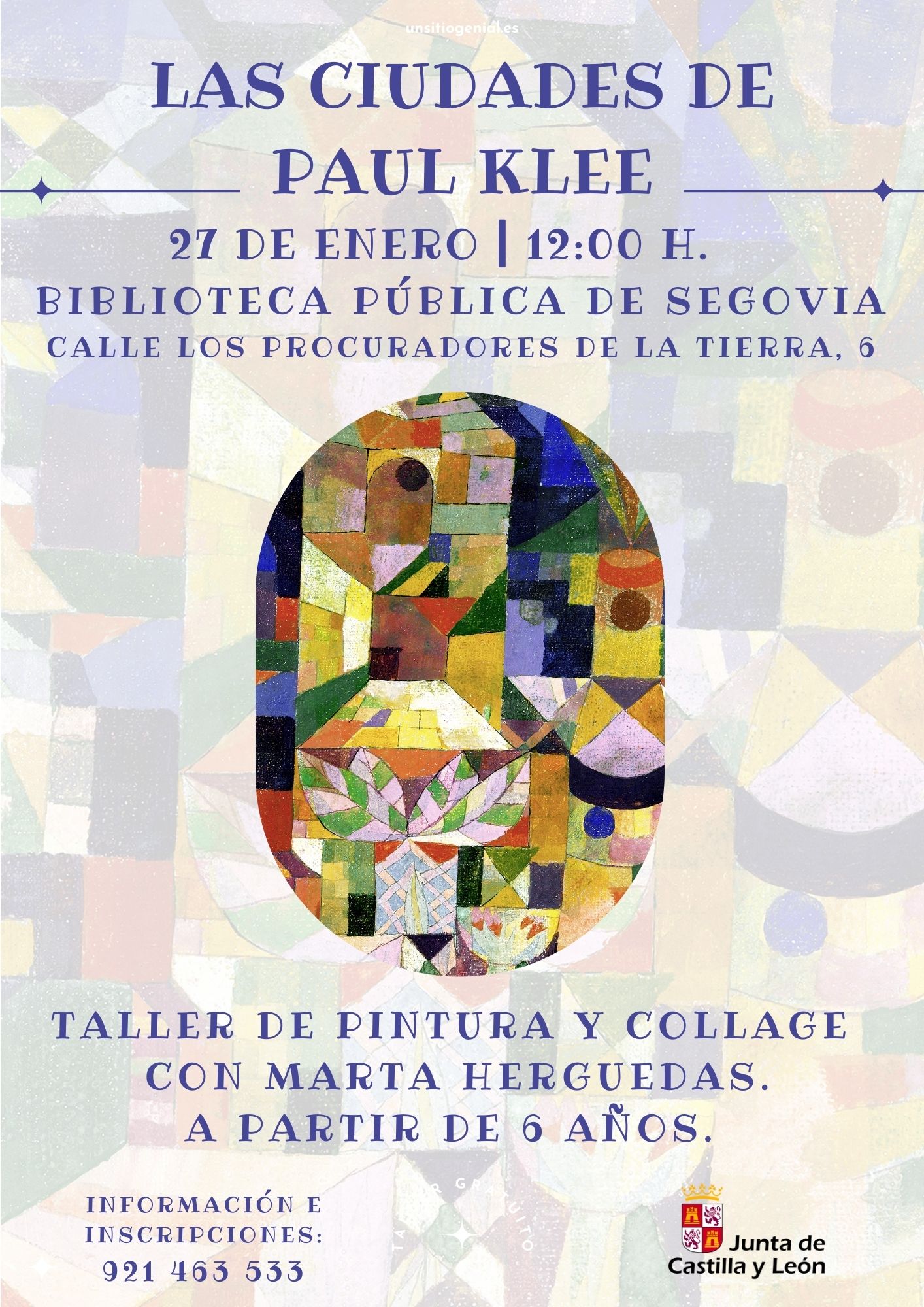 CartelCiudadesPaulKleeBiblioSegovia