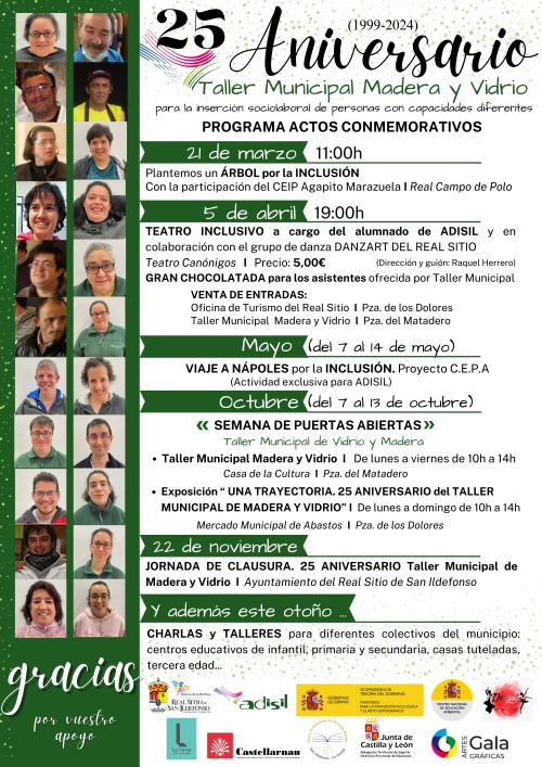 25 ANIVERSARIO TALLER DE MADERA Y VIDRIO