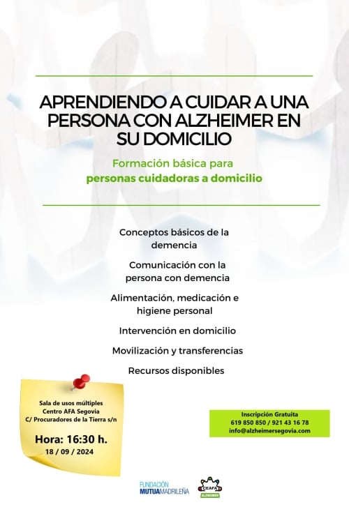 Cartel – Capacitar para cuidar a quien cuida 2